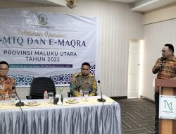 Ketua LPTQ Prov Malut Buka Kegiatan Pelatihan Operator E-MTQ dan E-MAQR Tahun 2022